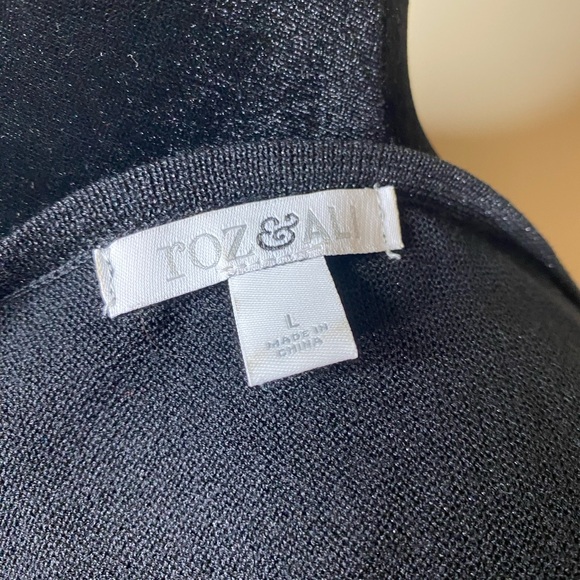 Dress Barn Black Sweater w/Cold Shoulder Sleeves - Picture 8 of 8